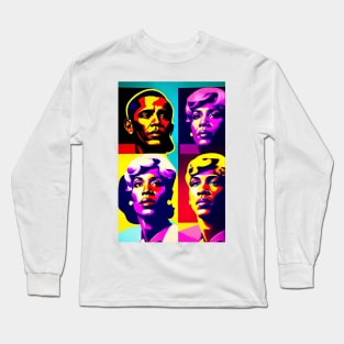 Black History Month Barak Obama Maya Angelou Long Sleeve T-Shirt